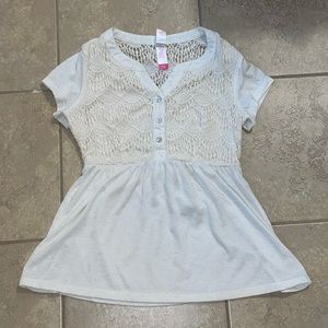 kids casual white lacy dress